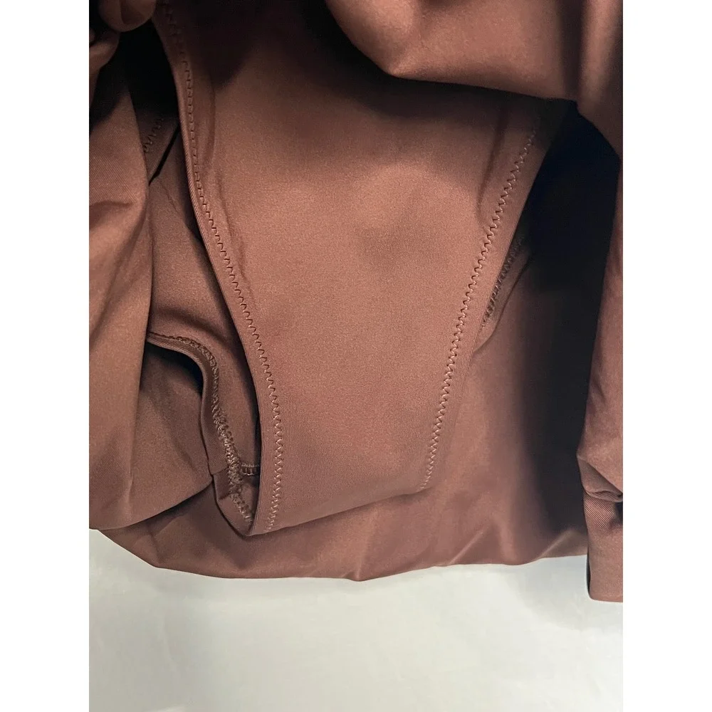 NWT Skims Sculpting Swim Ruched One Piece Bathing Suit Plus Sz 3X Cocoa Brown